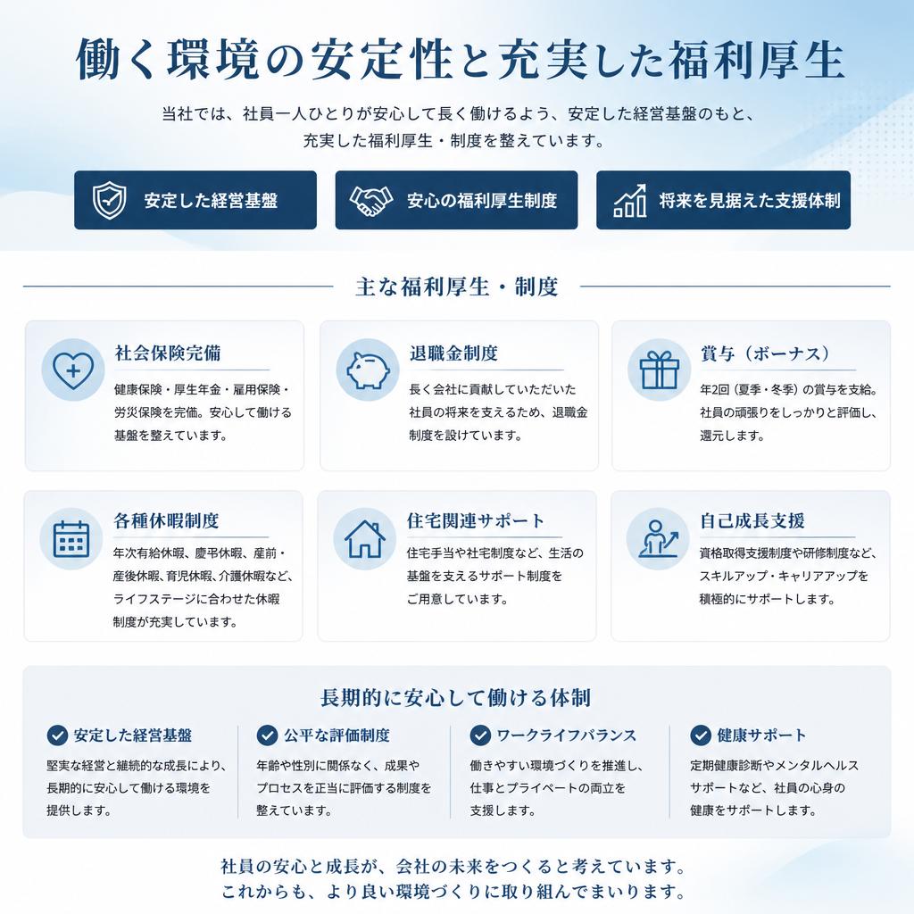 充実した福利厚生