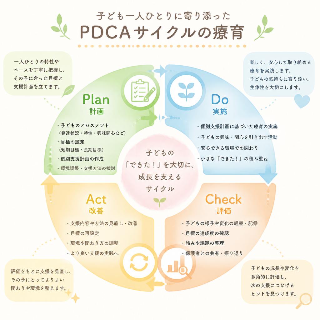 子ども一人ひとりに寄り添ったPDCAサイクルの療育