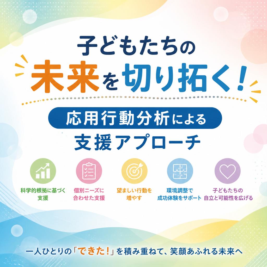 子どもたちの未来を切り拓く！応用行動分析による支援アプローチ