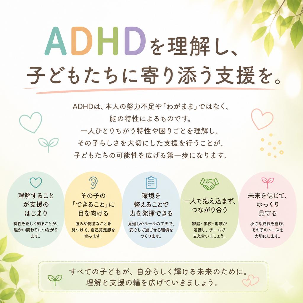 ADHDを理解し、子どもたちに寄り添う支援を。
