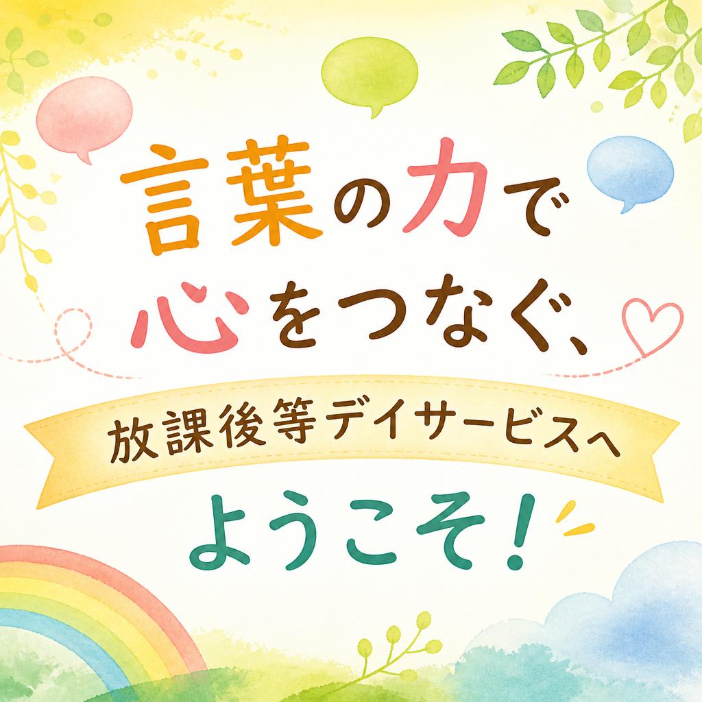 言葉の力で心をつなぐ、放課後等デイサービスへようこそ！