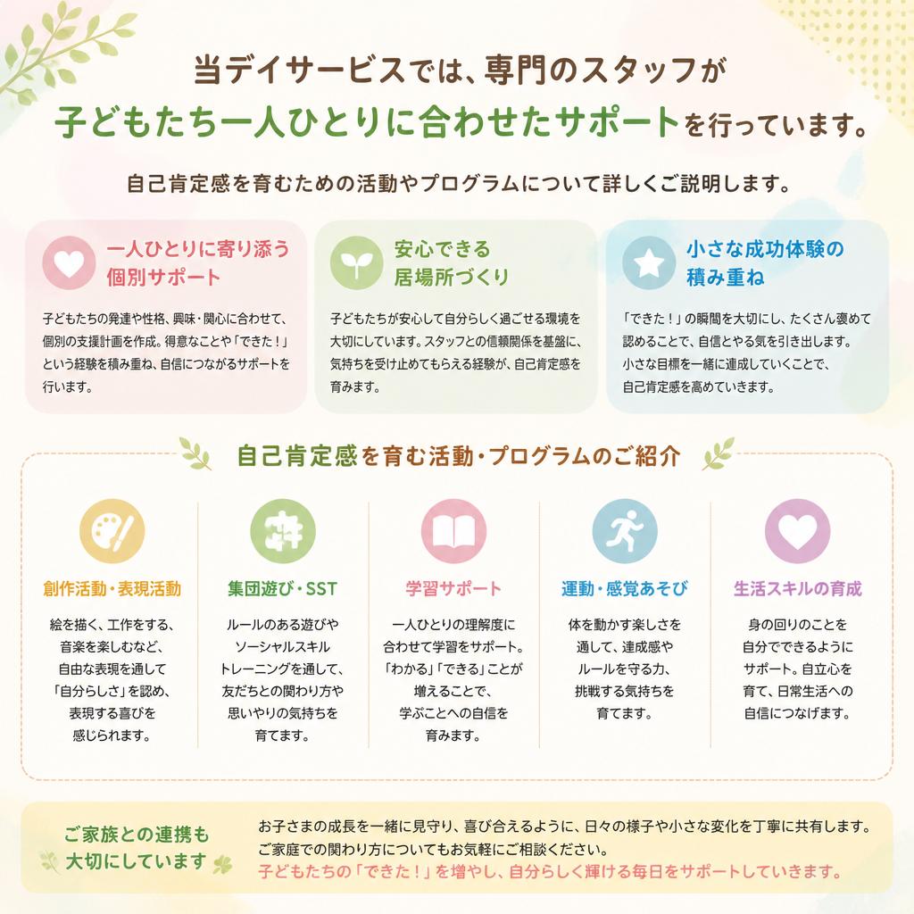放課後等デイサービスでのサポート
