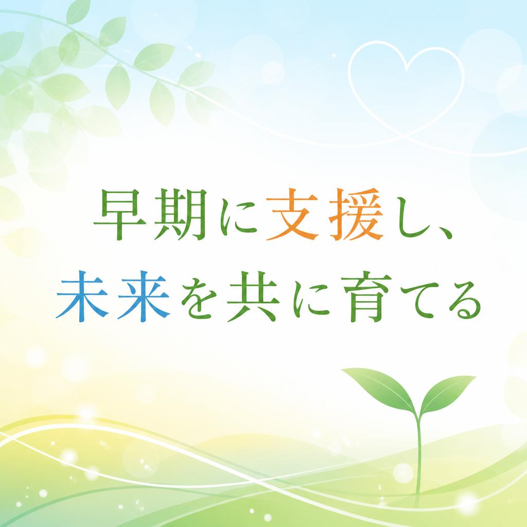 「早期に支援し、未来を共に育てる」