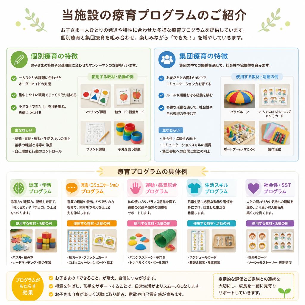 多様な療育プログラム