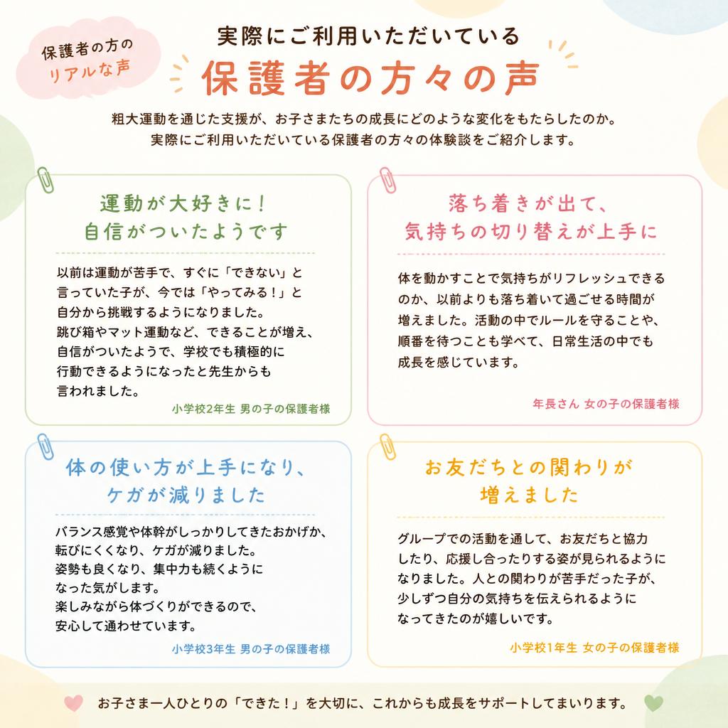 保護者の声