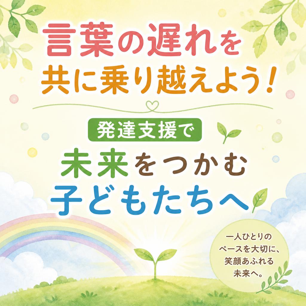 言葉の遅れを共に乗り越えよう！
発達支援で未来をつかむ子どもたちへ