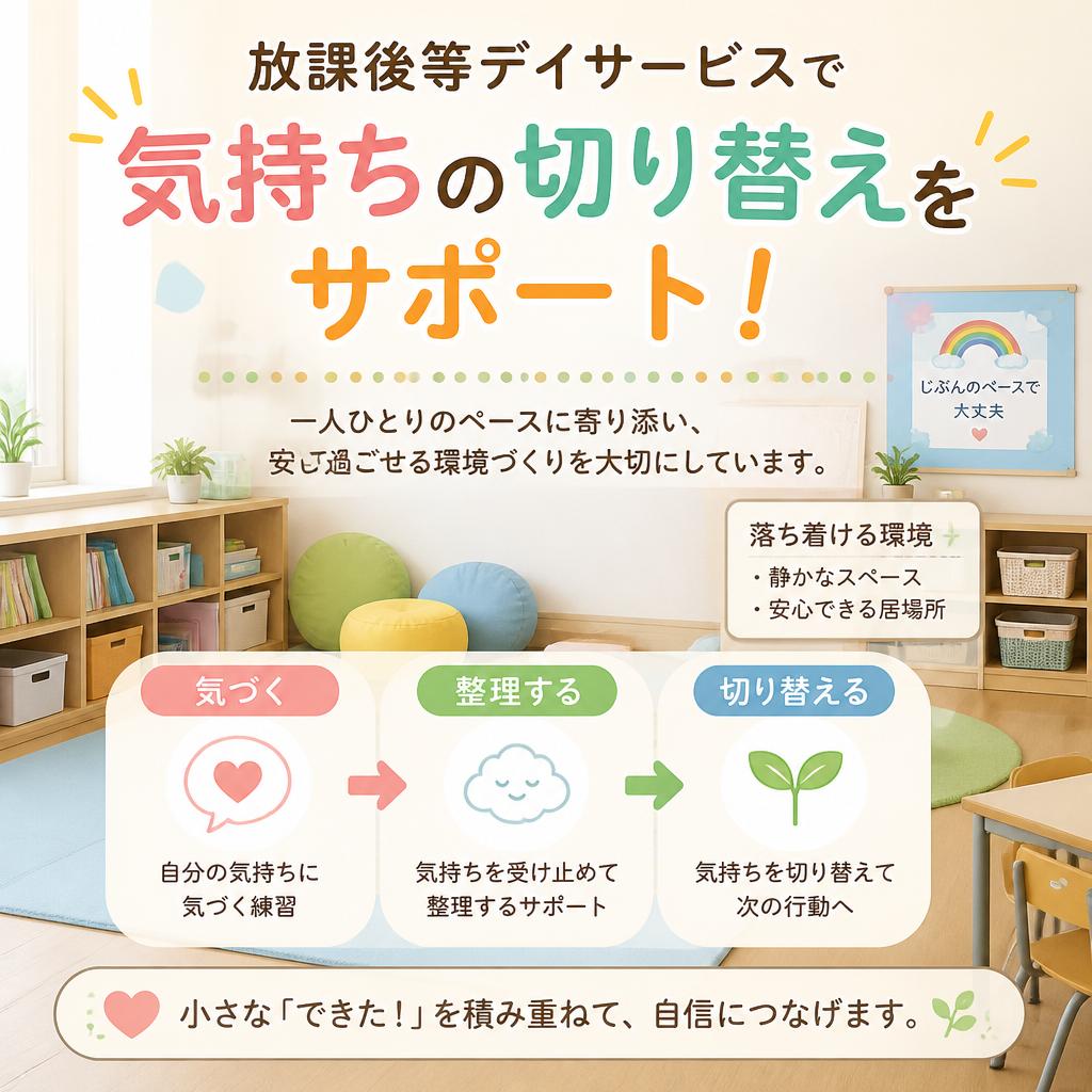放課後等デイサービスで気持ちの切り替えをサポート！