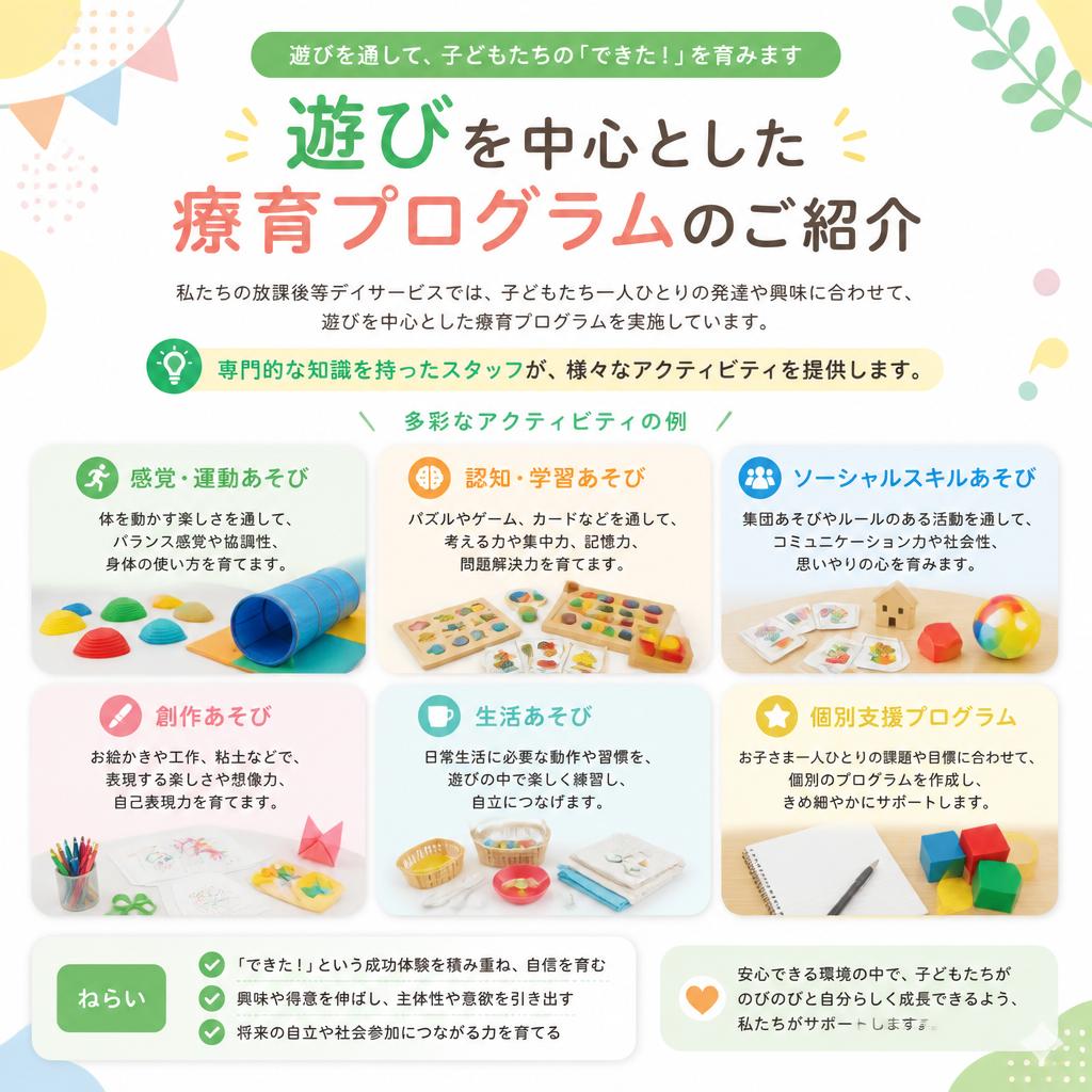 遊びを取り入れた療育プログラム