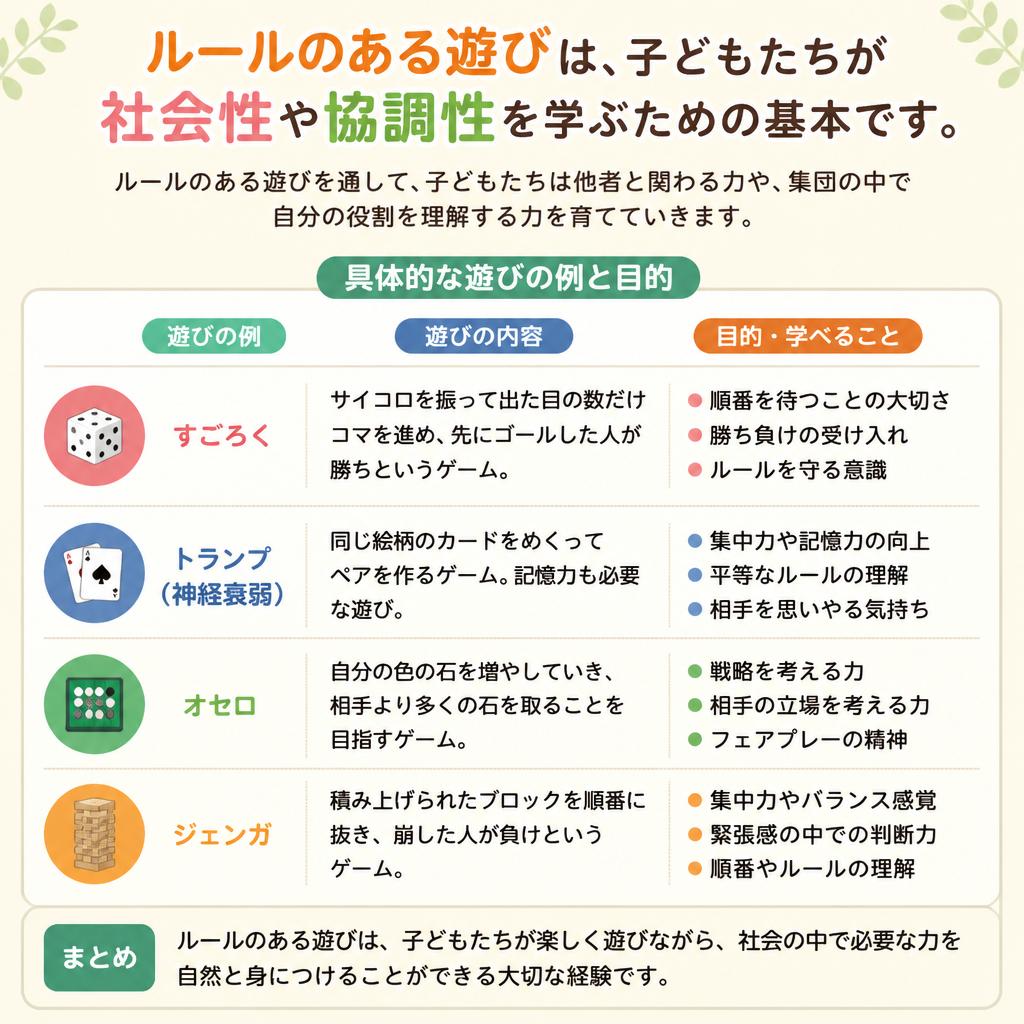 ルールのある遊びとは？