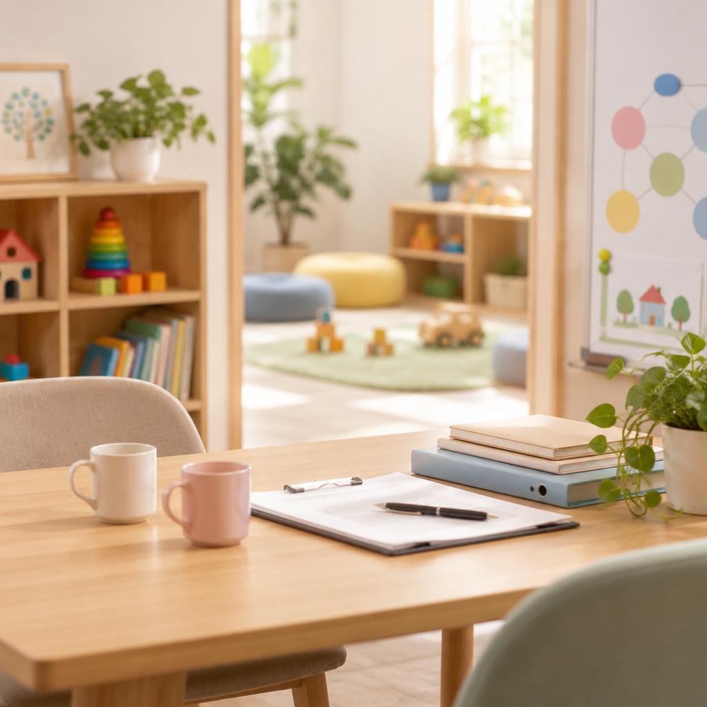 子どもを真ん中に、保護者とスタッフがチームになる