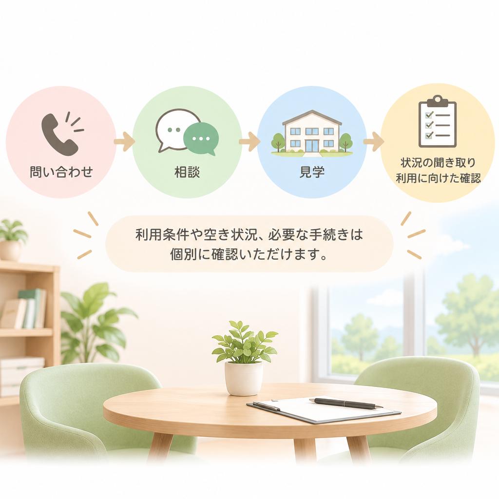 初めての利用も安心。相談から利用までの流れ