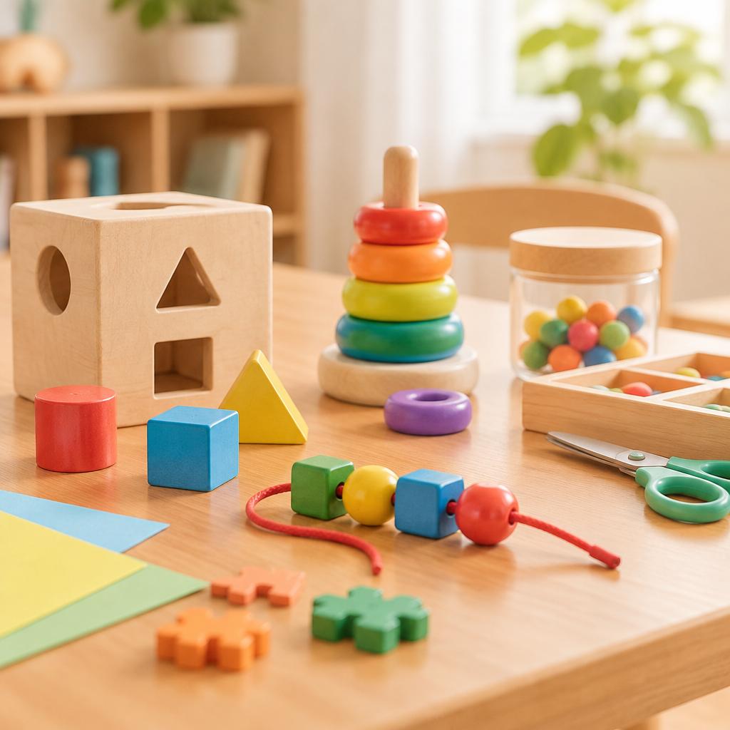 遊びの中に、「できた！」が増えていく。手先の育ちを、子どもらしい一歩から。