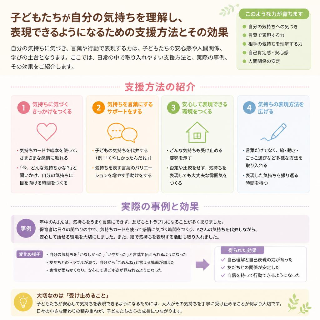 気持ちを伝える力を育むサポート