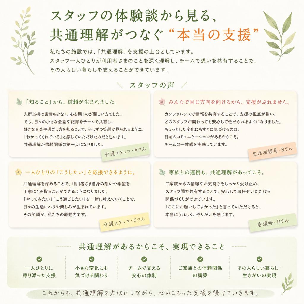 4. スタッフの声と体験談