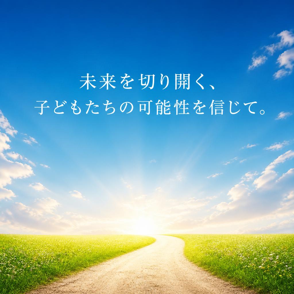 未来を切り開く、子どもたちの可能性を信じて。