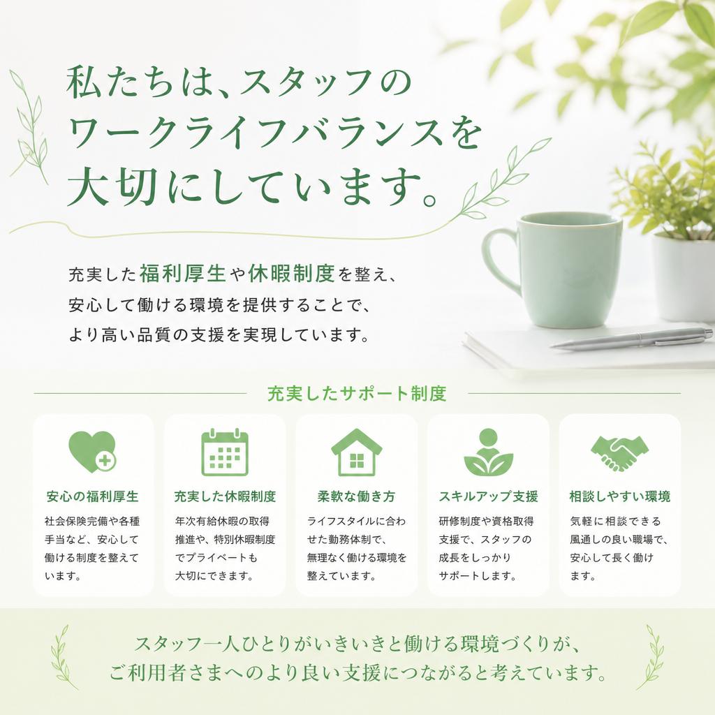 スタッフのワークライフバランス