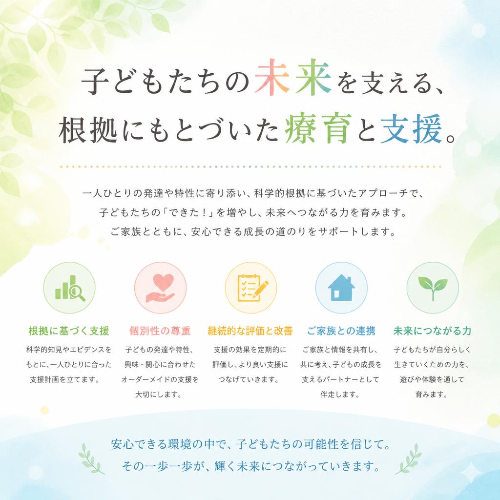 子どもたちの未来を支える、根拠にもとづいた療育と支援。