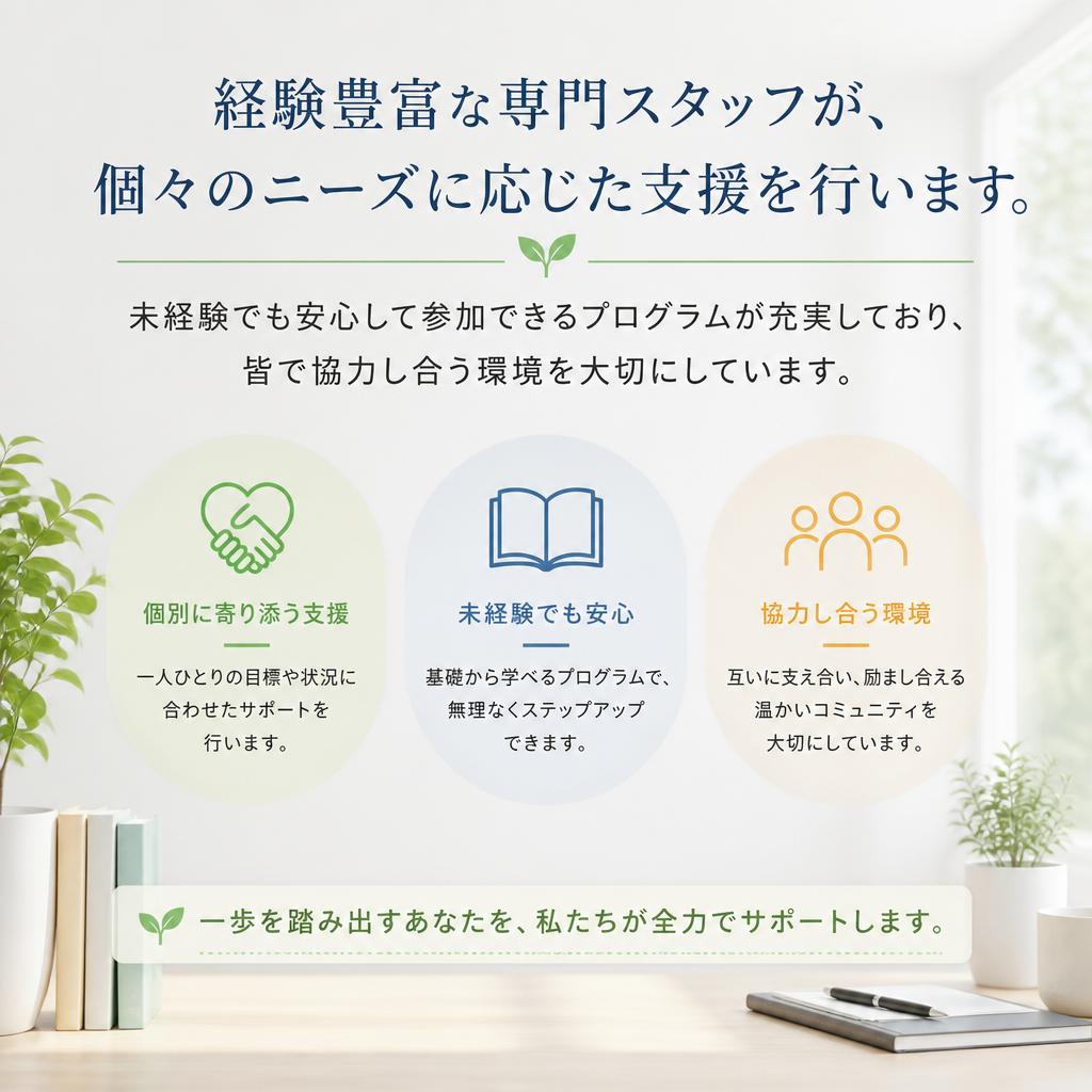 専門スタッフがしっかりサポート