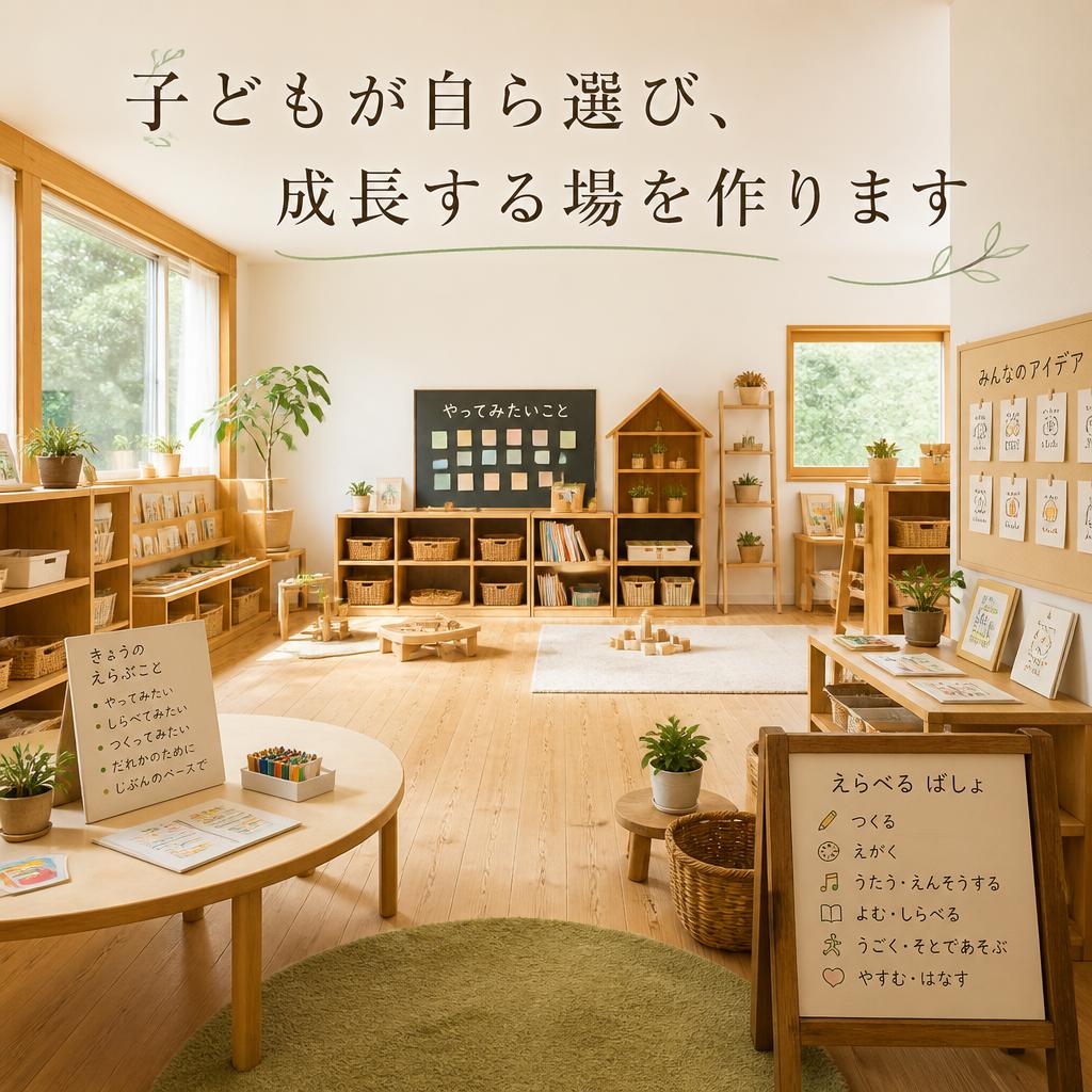 子どもが自ら選び、成長する場を作ります
