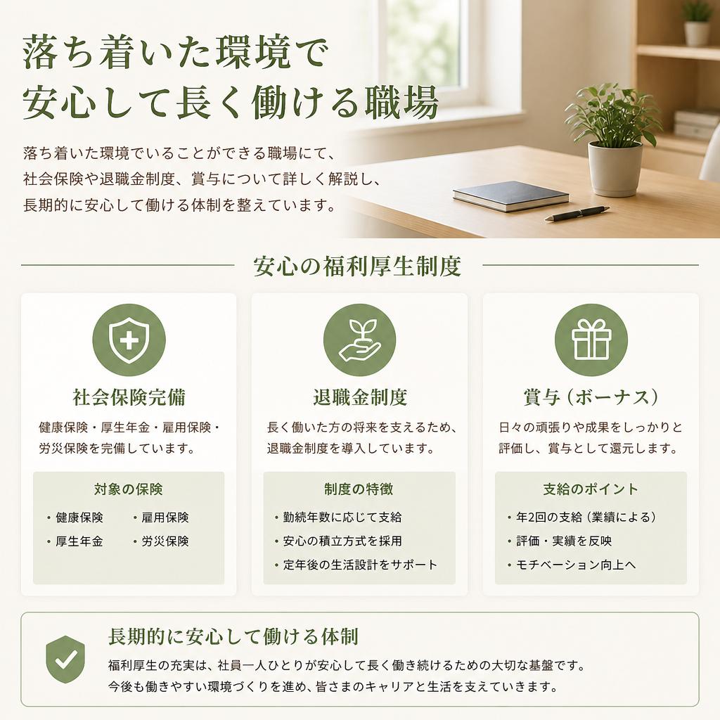 職場環境と福利厚生