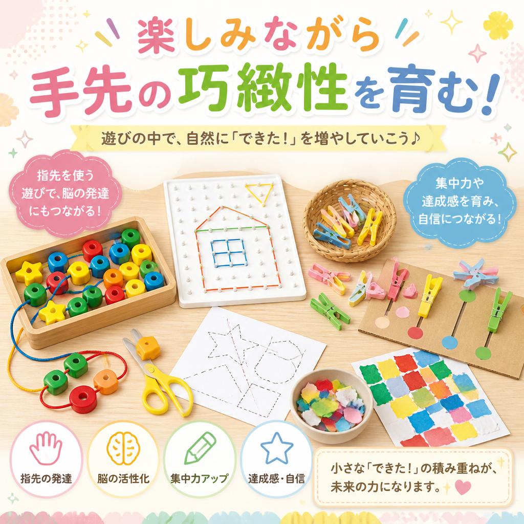 楽しみながら手先の巧緻性を育む！