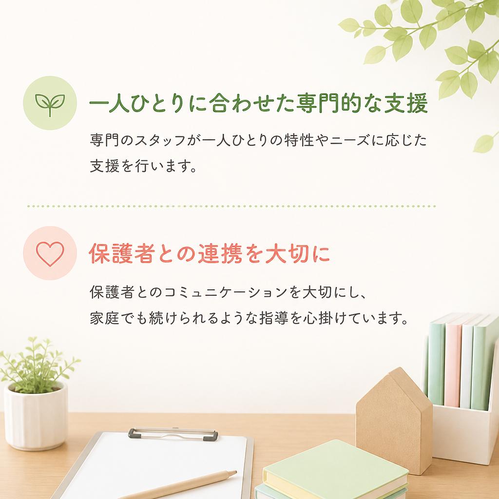 個々の成長に寄り添った支援